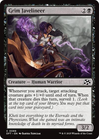 Grim Javelineer (Aetherdrift) Light Play Foil