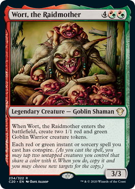 Wort, the Raidmother (Commander 2020 Ikoria) Light Play
