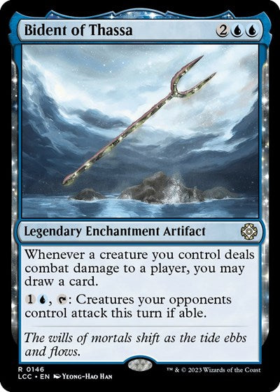 Bident of Thassa (Commander: The Lost Caverns of Ixalan) Light Play