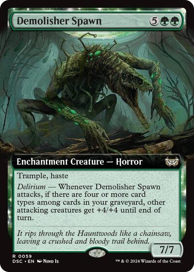 Demolisher Spawn (Extended Art) (Commander: Duskmourn: House of Horror) Light Play