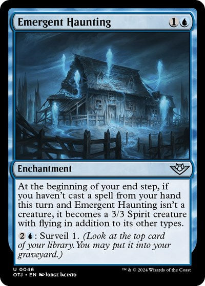 Emergent Haunting (Outlaws of Thunder Junction) Light Play Foil