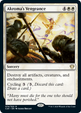 Akroma's Vengeance (Commander 2020 Ikoria) Light Play