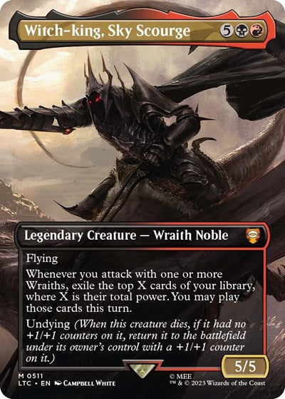 Witch-king, Sky Scourge (Borderless) (Commander: The Lord of the Rings: Tales of Middle-earth) Light Play