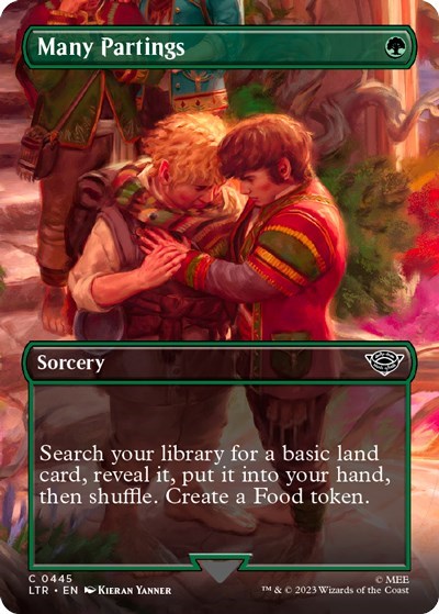 Many Partings (Borderless) (Universes Beyond: The Lord of the Rings: Tales of Middle-earth) Near Mint Foil