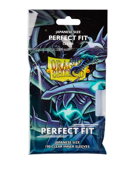 Dragon Shield: Japanese Size 100ct Inner Sleeves - Perfect Fit (Clear 'Qyonshi')