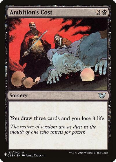 Ambition's Cost (The List) Near Mint
