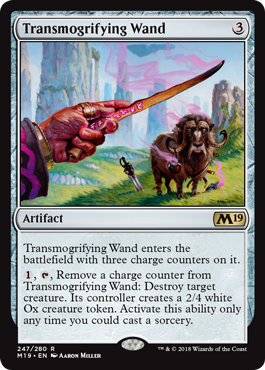 Transmogrifying Wand (Magic 2019 Core Set) Light Play Foil