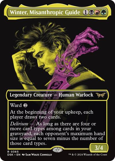 Winter, Misanthropic Guide (Showcase) (Duskmourn: House of Horror) Light Play
