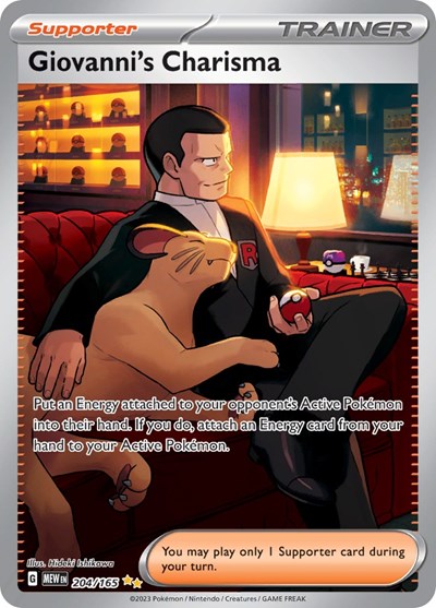 Giovanni's Charisma - 204 (Scarlet and Violet: 151) Near Mint Holofoil