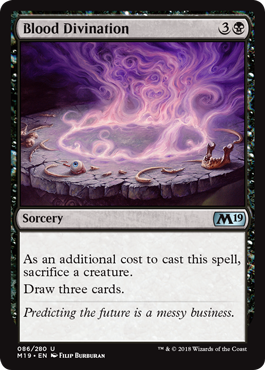 Blood Divination (Magic 2019 Core Set) Light Play Foil