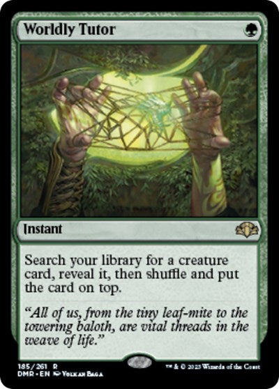 Worldly Tutor (Dominaria Remastered) Light Play