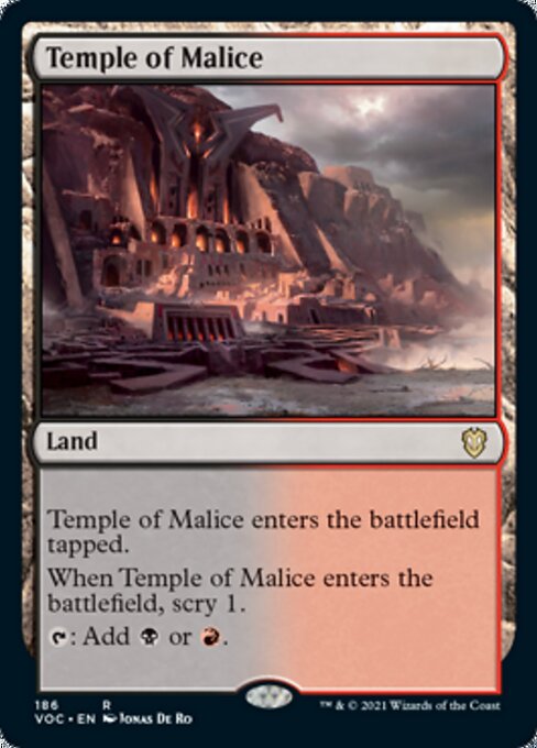 Temple of Malice (Commander 2021 Crimson Vow) Light Play