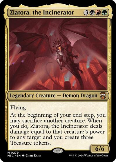 Ziatora, the Incinerator (Commander: Modern Horizons 3) Light Play