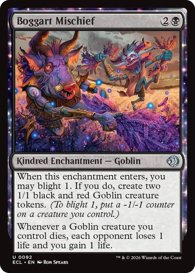 Boggart Mischief (Lorwyn Eclipsed) Near Mint Foil
