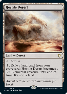 Hostile Desert (Commander 2020 Ikoria) Light Play