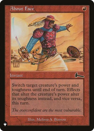 About Face (The List) Near Mint