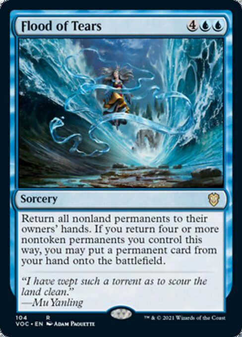 Flood of Tears (Commander 2021 Crimson Vow) Light Play