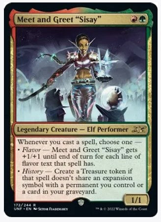 Meet and Greet Sisay (Unfinity) Light Play Foil