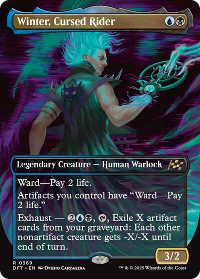Winter, Cursed Rider (Borderless) (Aetherdrift) Near Mint