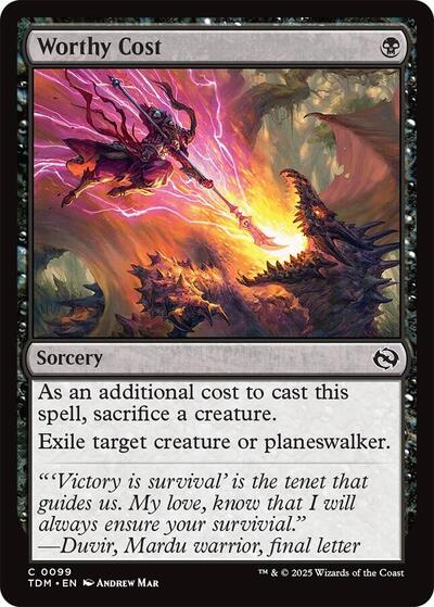 Worthy Cost (Tarkir: Dragonstorm) Near Mint Foil