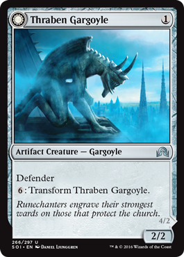 Thraben Gargoyle (Stonewing Antagonizer) (Shadows Over Innistrad) Light Play Foil