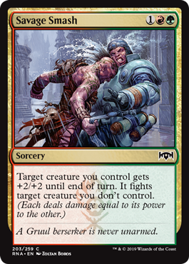 Savage Smash (Ravnica Allegiance) Light Play Foil