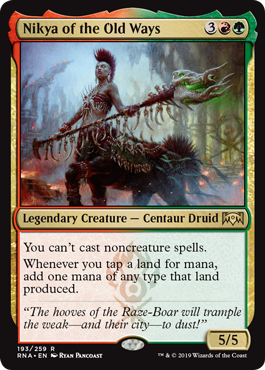 Nikya of the Old Ways (Ravnica Allegiance) Light Play