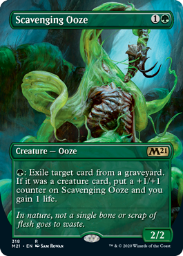 Scavenging Ooze (Borderless) (Alternate Art) (Magic 2021 Core Set) Light Play