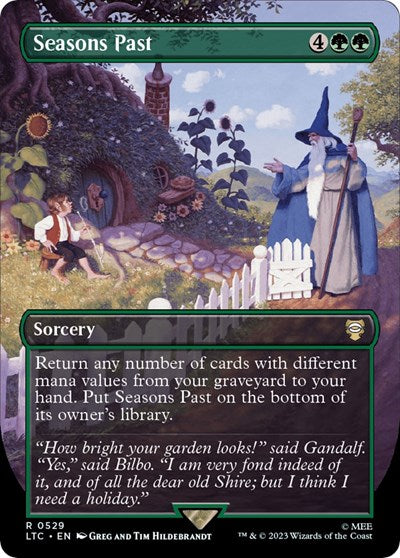 Seasons Past (Borderless) (Commander: The Lord of the Rings: Tales of Middle-earth) Light Play Foil