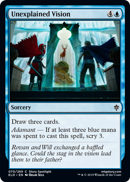 Unexplained Vision (Throne of Eldraine) Light Play Foil