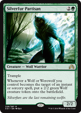 Silverfur Partisan (Shadows Over Innistrad) Light Play