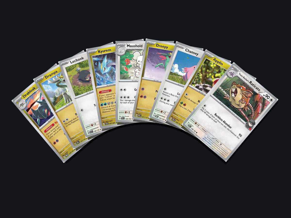 pokemon colorless dragon card lot 50 cards no duplicates – arch view