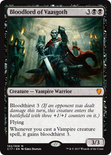 Bloodlord of Vaasgoth (Commander 2017) Light Play