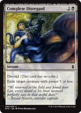 Complete Disregard (Battle for Zendikar) Light Play Foil