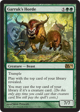 Garruk's Horde (Magic 2014 Core Set) Light Play