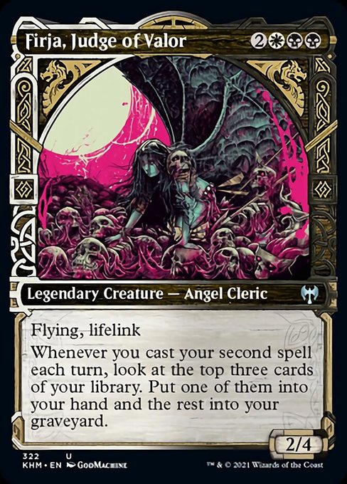 Firja, Judge of Valor (Showcase) (Kaldheim) Light Play Foil
