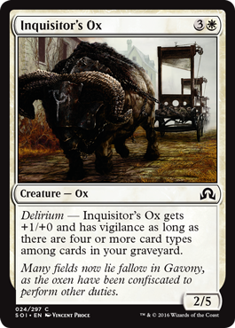 Inquisitor's Ox (Shadows Over Innistrad) Light Play Foil