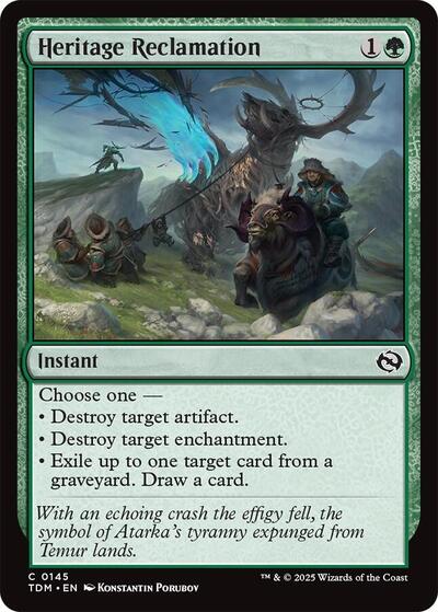Heritage Reclamation (Tarkir: Dragonstorm) Light Play