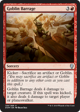 Goblin Barrage (Dominaria) Light Play Foil