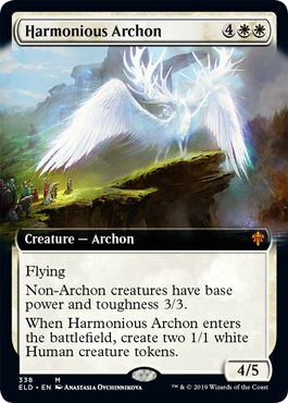 Harmonious Archon (Extended Art) (Throne of Eldraine) Light Play