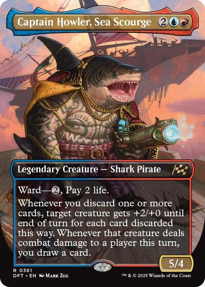 Captain Howler, Sea Scourge (Borderless) (Aetherdrift) Light Play