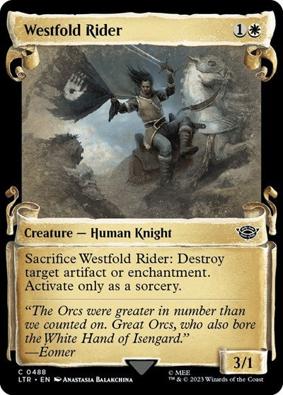 Westfold Rider (Showcase Scrolls) (Universes Beyond: The Lord of the Rings: Tales of Middle-earth) Light Play