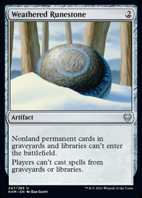 Weathered Runestone (Kaldheim) Light Play