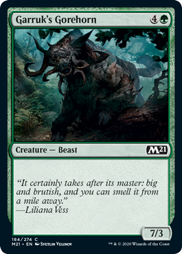 Garruk's Gorehorn (Magic 2021 Core Set) Light Play Foil