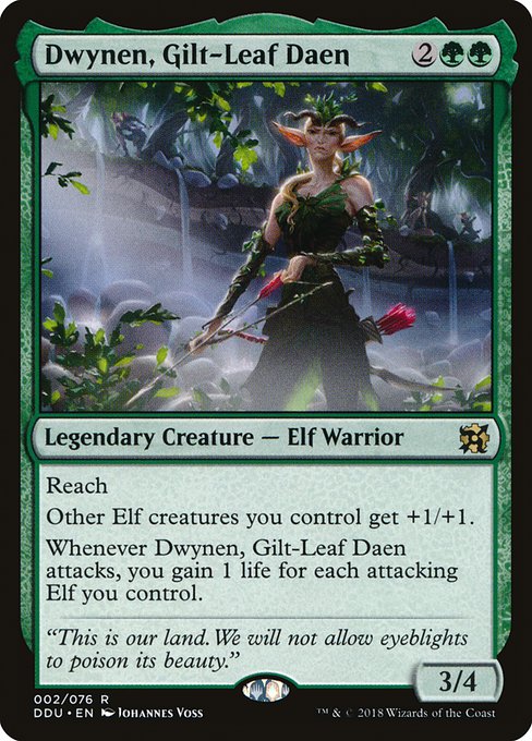 Dwynen, Gilt-Leaf Daen (Duel Decks: Elves vs Inventors) Light Play