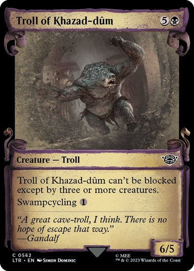 Troll of Khazad-dum (Showcase Scrolls) (Universes Beyond: The Lord of the Rings: Tales of Middle-earth) Near Mint Foil