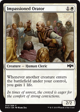 Impassioned Orator (Ravnica Allegiance) Light Play