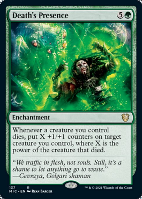 Death's Presence (Commander 2021 Midnight Hunt) Light Play