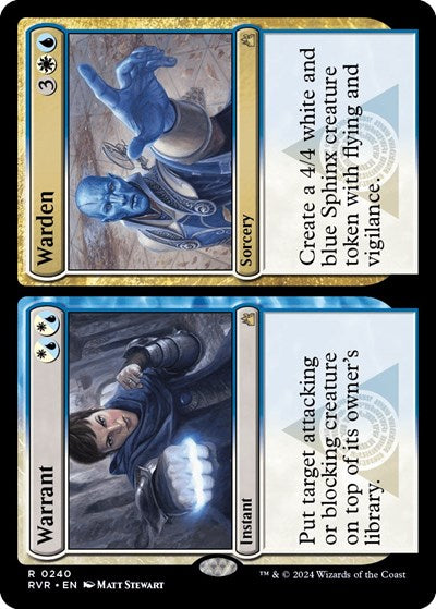 Warrant / Warden (Ravnica Remastered) Light Play Foil