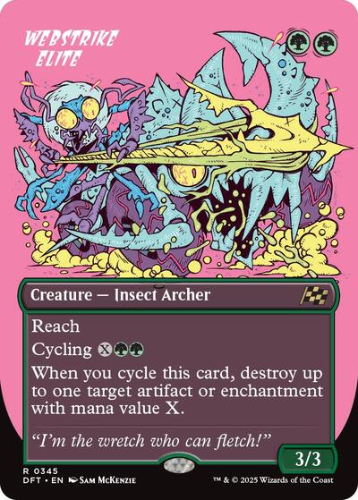 Webstrike Elite (Borderless) (Aetherdrift) Near Mint Foil